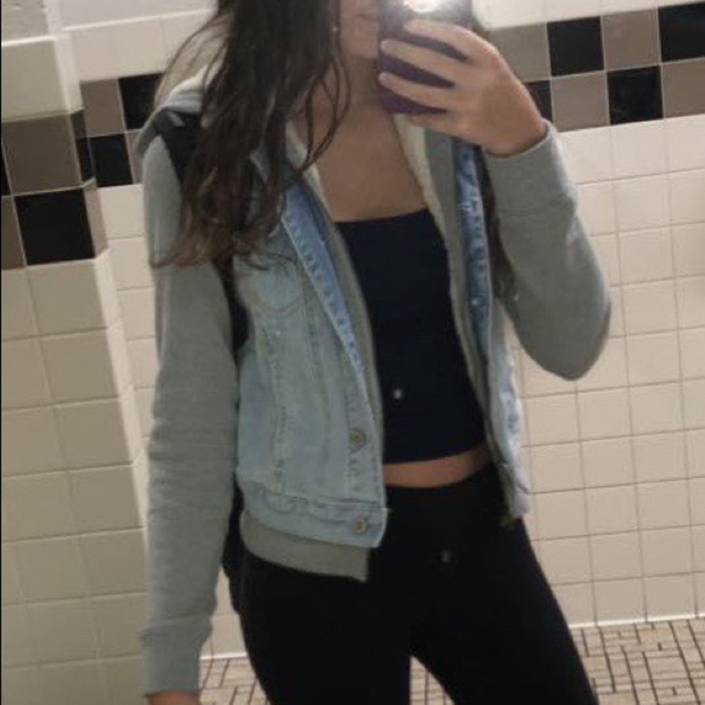 sweatshirt jean jacket